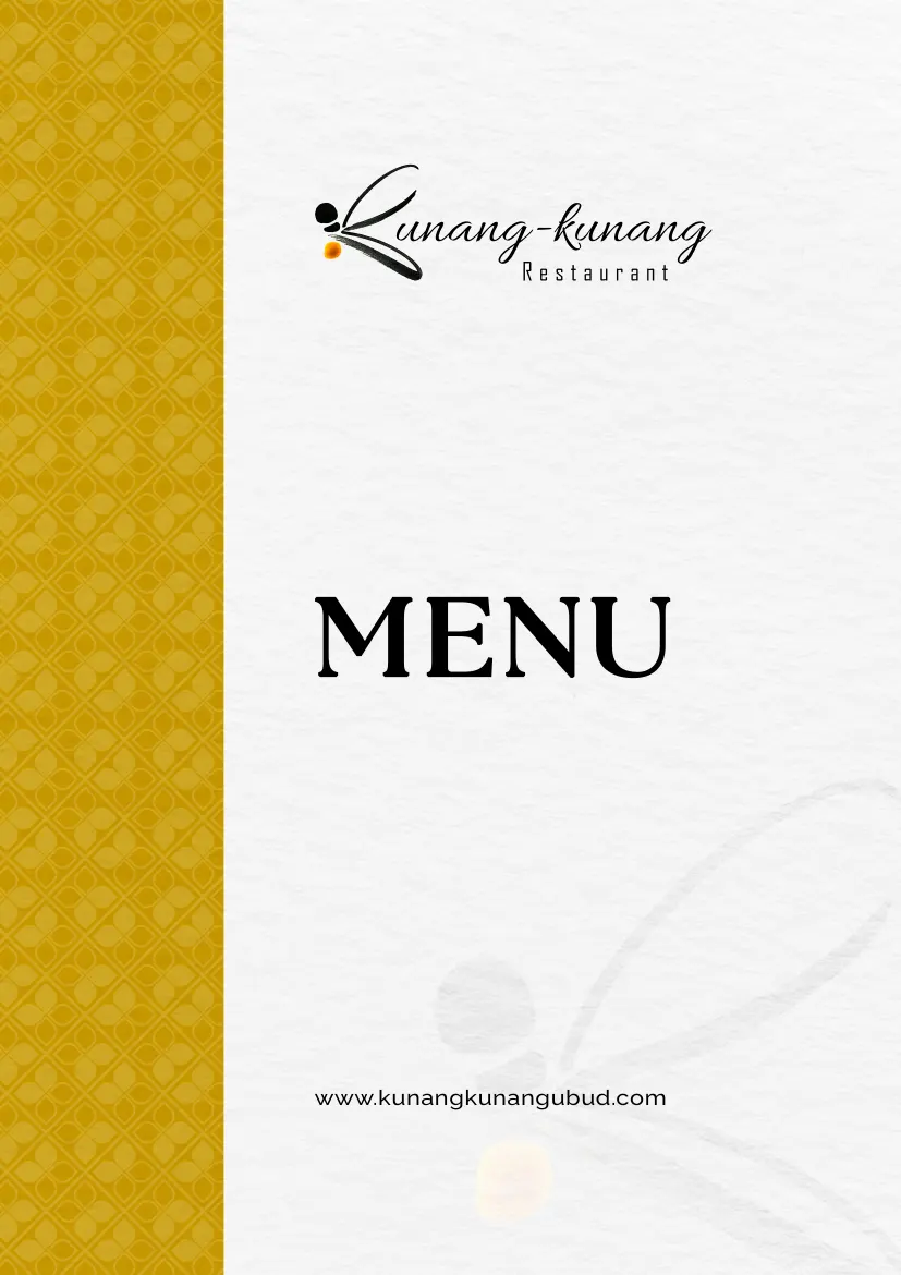 Kunang-Kunang restaurant menu 2025